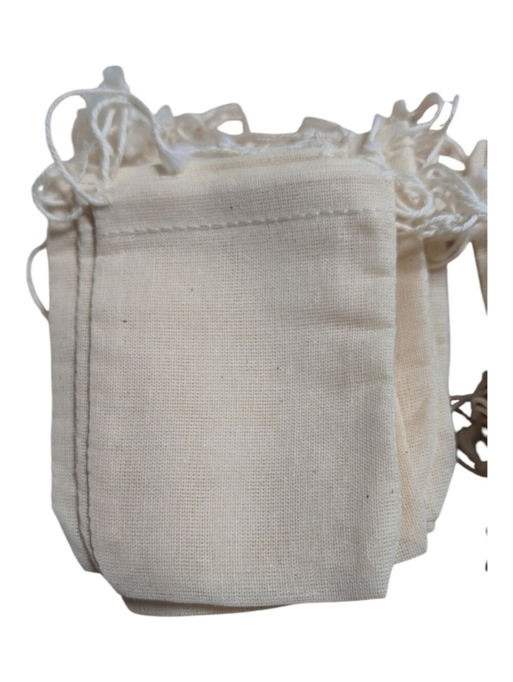NWOT Cotton Drawstring Bags 3.5 Inches X 2.5 Inches Pack Of 40